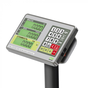 Торговые напольные весы M-ER 335 ACPU-60.10/20 "TURTLE" с расчетом стоимости товара LCD фото 5
