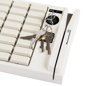 Клавиатура программируемая KB-PION306 (79 клавиш; PS/2; MSR123; ключ) бежевая, арт. PP30679_L_MSR123_PS/2_W фото 4