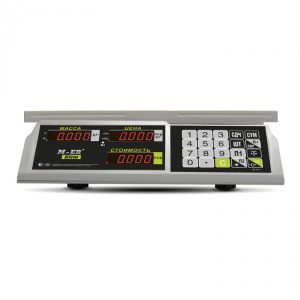 Торговые настольные весы M-ER 326 AC "Slim" LCD Белые фото 2